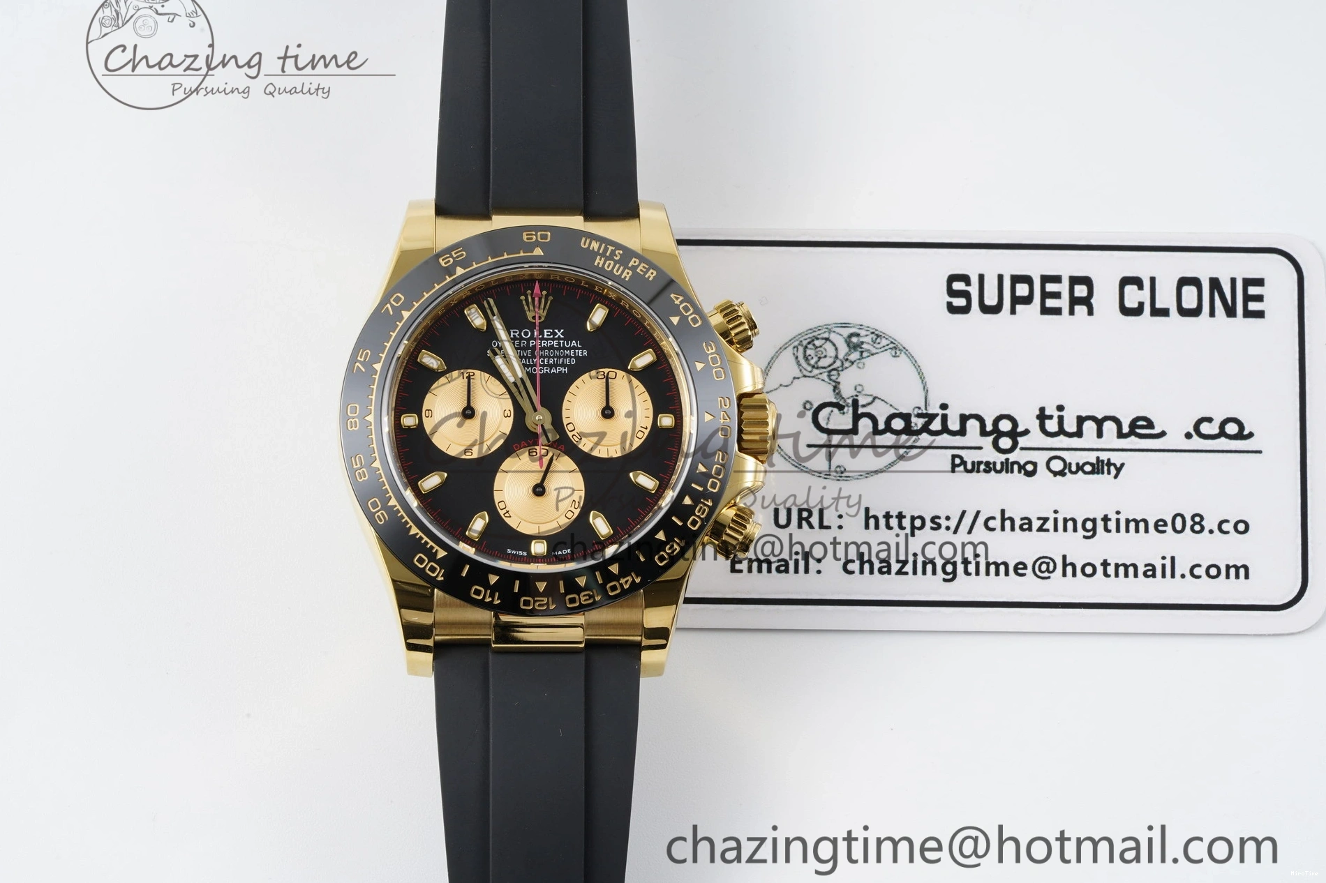 MiroTime 0429 Daytona 116518 BTF 1:1 Best Edition Paul Newman Black YG Dial on Oysterflex Rubber Strap SA4130 V Modern 2259